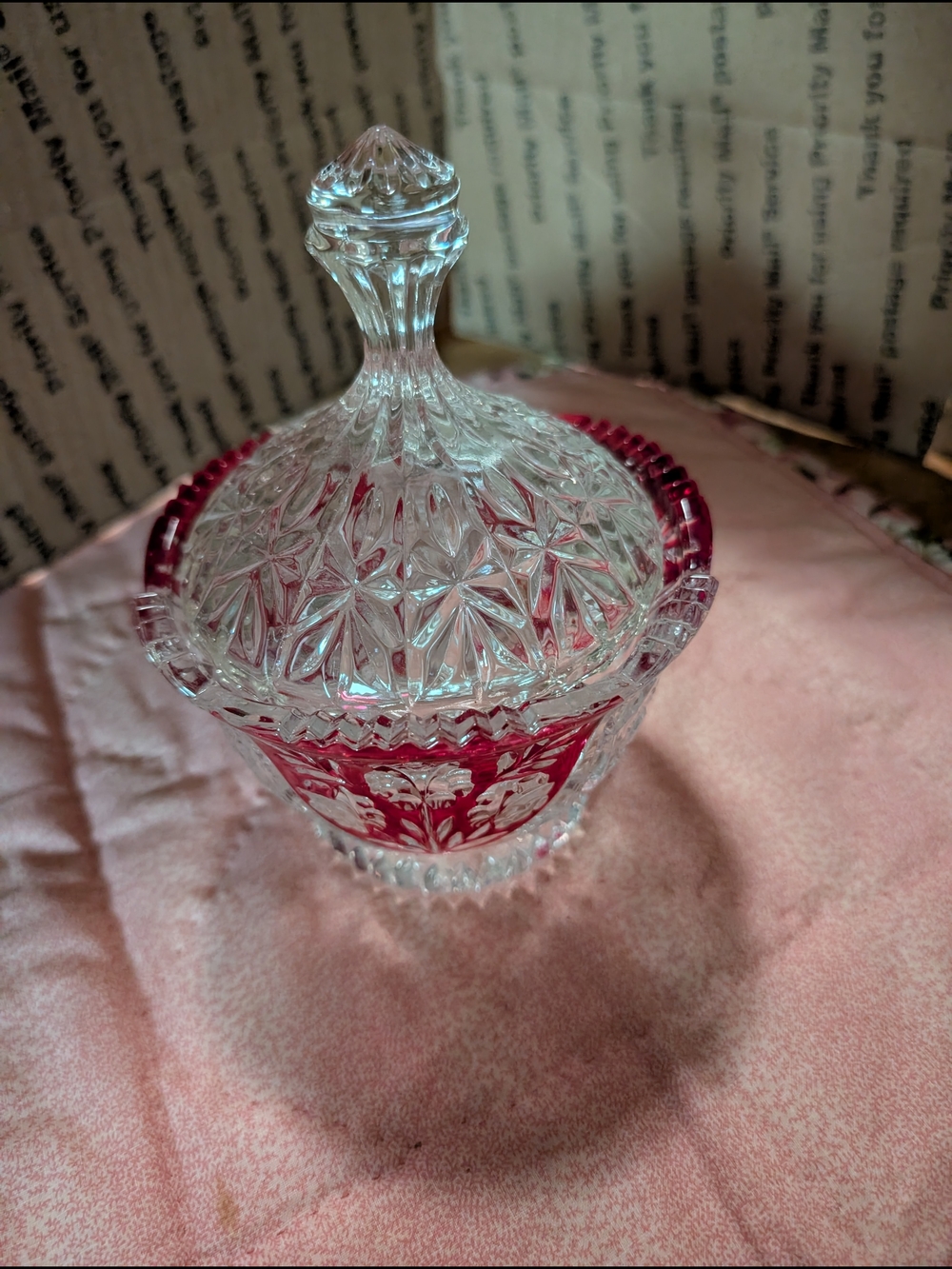 Vintage Anna Hutte Bleikistall Lead Crystal Candy Dish